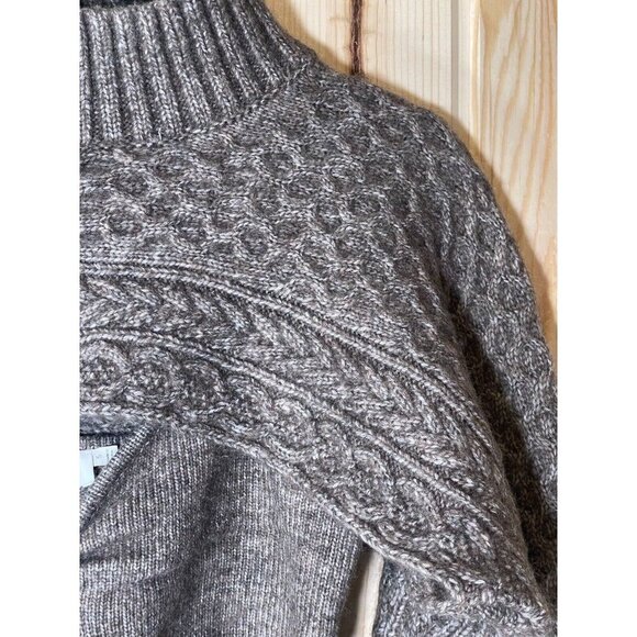 Anthropologie Brown Cable Knit Sweater Shrug - Picture 4 of 14